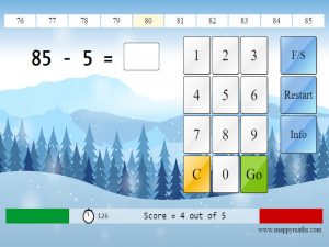 Subtract a 1-digit number from a 2-digit number interactive game