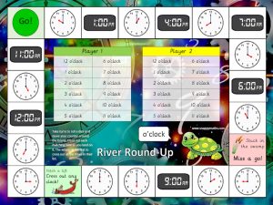 O'clock River Round-Up Printable Board Game